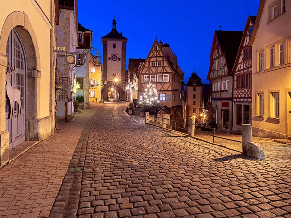 Rothenburg ob der Tauber. Oude beroemde middeleeuwse stad. — Stockfoto