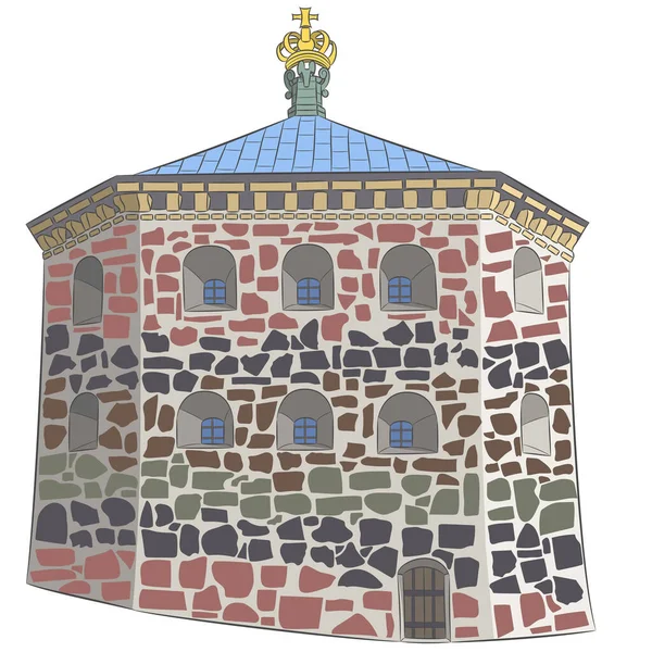 Gotemburgo. Torre Skansen coronada . — Vector de stock