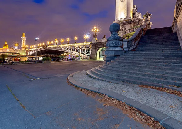 V Paříži. Most Pont Alexandre Iii. — Stock fotografie