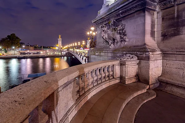 Paryż. Most Pont Alexandre Iii. — Zdjęcie stockowe