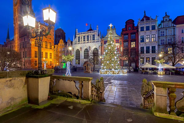 크리스마스 트리입니다 Gdansk 폴란드 — 스톡 사진