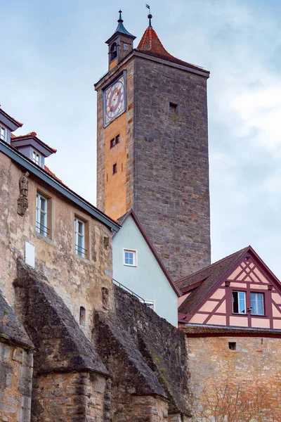 Ротенбург-Якоб-дер-Таубер. Стародавнє відоме середньовічне місто. — стокове фото