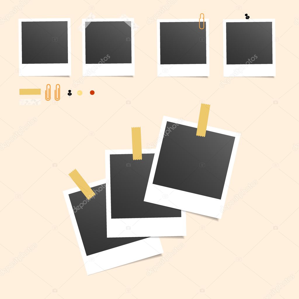 Set of photo frames, vector eps10 illustration
