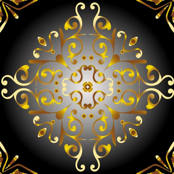 Ornamental round morocco seamless pattern. Orient traditional ornament. Oriental motif. Gradient RGB