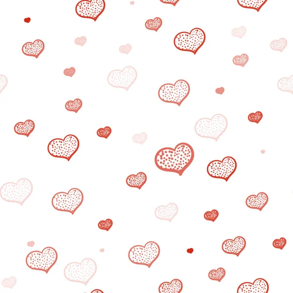 Naadloos patroon met rode hartjes — Stockvector
