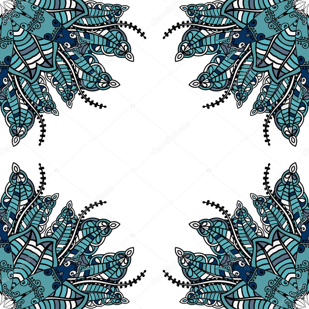 Seamless pattern with mandalas in beautiful colors. Vector background