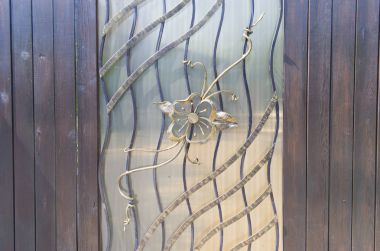 Çiçek öğe ile dövme dekoratif kapılar