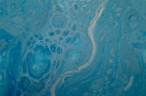 Gemarmerde mariene abstracte achtergrond. Vloeibare acryl marmeren patroon — Stockfoto