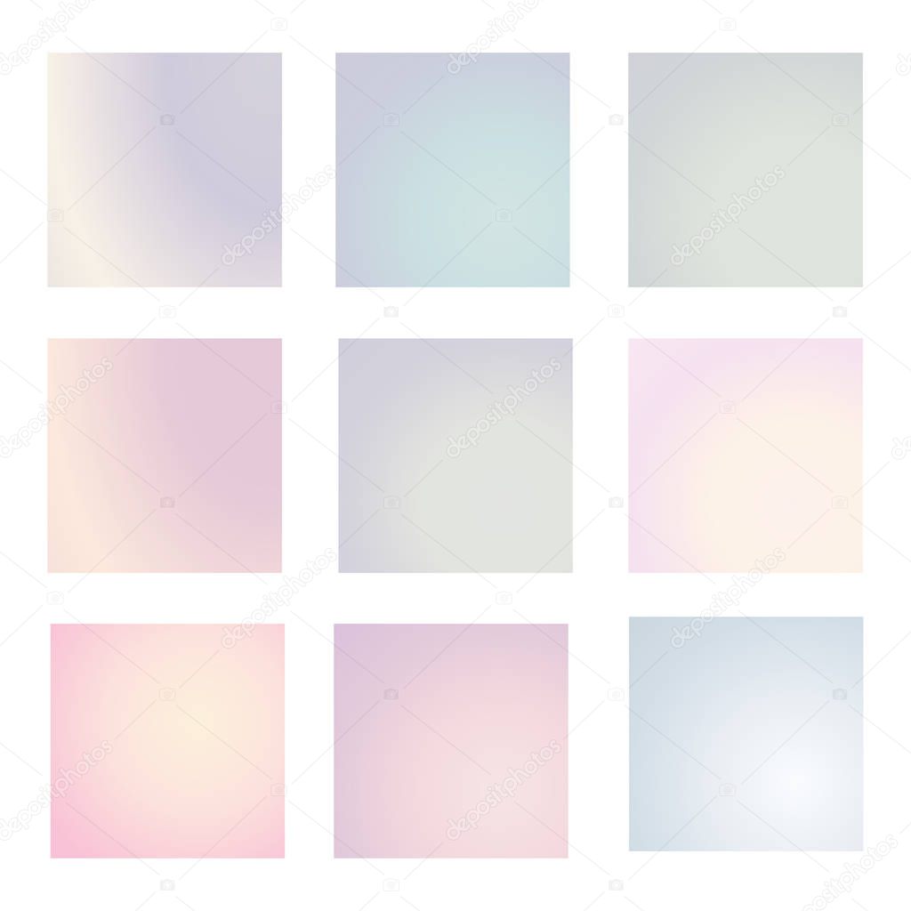 Set of 9 abstract vintage gradient overlays. Retro colors included