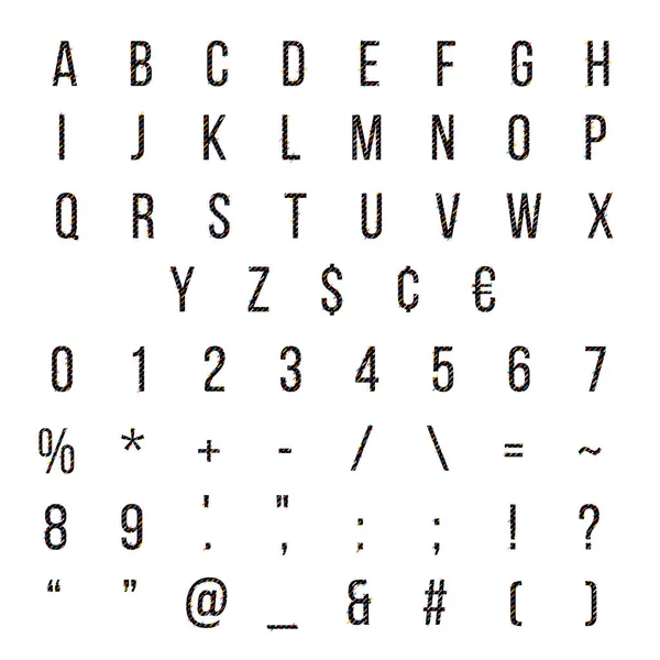 Buchstabe memphis geometrische Schrift Alphabete gesetzt isoliert auf weißem Hintergrund — Stockvektor