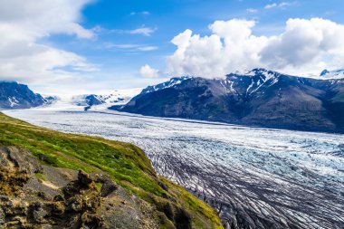 Skaftafellsjokull glacie İzlanda'nın en etkileyici biri