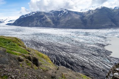 Skaftafellsjokull glacie İzlanda'nın en etkileyici biri