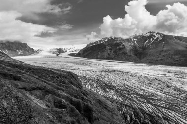 Skaftafellsjokull glacie İzlanda'nın en etkileyici biri