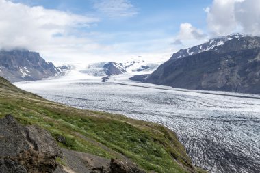 Skaftafellsjokull glacie İzlanda'nın en etkileyici biri