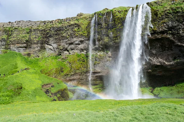 水の何百もの 1 つのアイスランドの滝します。 — ストック写真