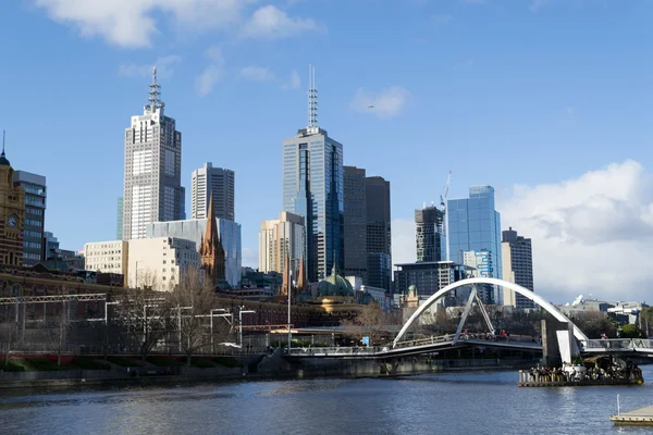 Junto al río Yarra en Melbourne — Foto de Stock