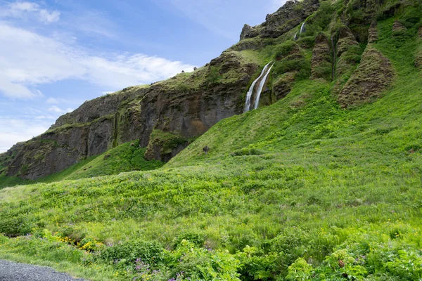 Водоспад Сельяландсфосс в Ісландії — стокове фото