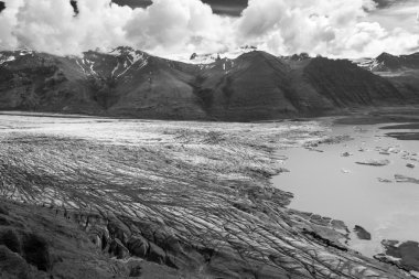 Skaftafellsjokull glacie İzlanda'nın en etkileyici biri
