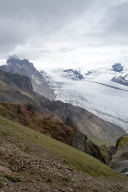 Skaftafellsjokull glacie İzlanda'nın en etkileyici biri