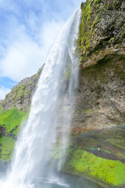 Une des centaines de chutes d'eau en Islande — Photo