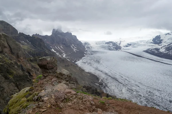 Skaftafellsjokull glacie uno dei più imprevedibili d'Islanda — Foto Stock