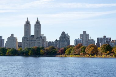 İkonik sayısı Central Park Reservoi tarafından Upper West Side