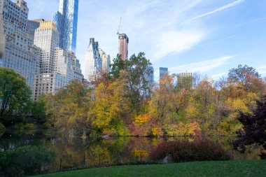 Bir sonbahar sabah Central Park'tan Midtown