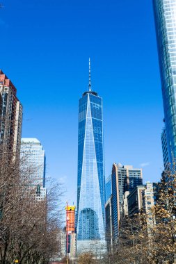 Bir Dünya Ticaret Merkezi NYC finansal bölge
