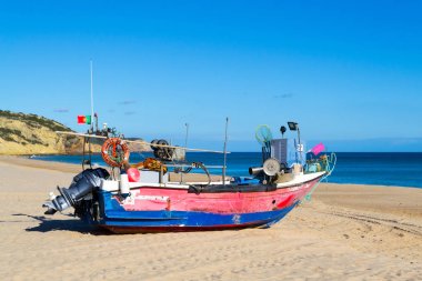 Telli (Algarve, Portekiz Salema plaj tekne)