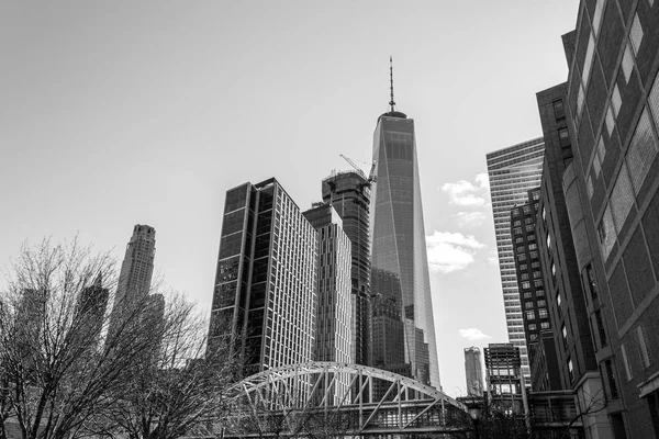 Uitzicht op het financiële district van Tribeca (Nyc) — Stockfoto