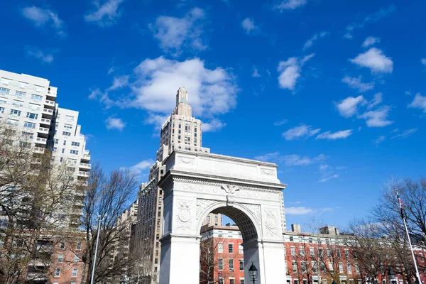 Arco nel parco di Washington Square nel villaggio di Greenwich a New York — Foto Stock