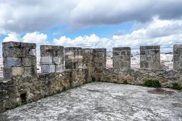 Lisbon från Saint Lawrence-tornet vid Castelo de Sao Jorge (portug — Stockfoto