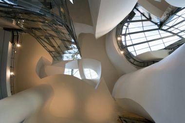 Interior of the Guggenheim  museum in Bilbao clipart