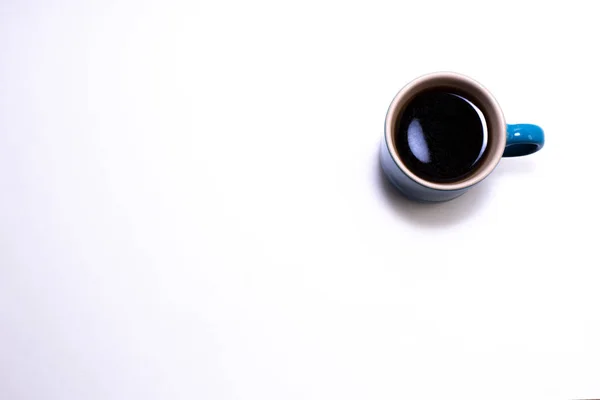 Blauwe kopje koffie — Stockfoto