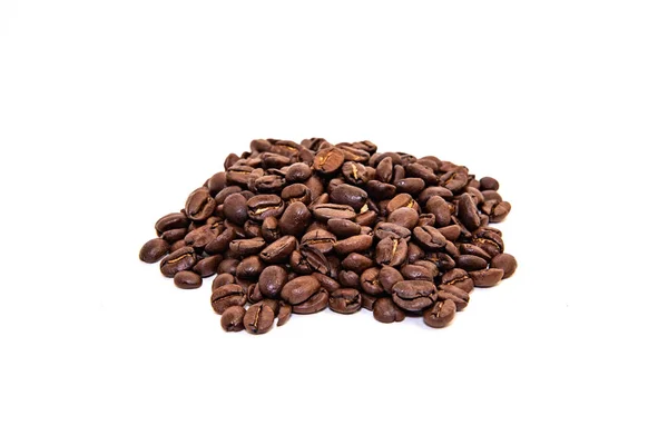 Close up of coffee beans on a white background — Stock Photo, Image