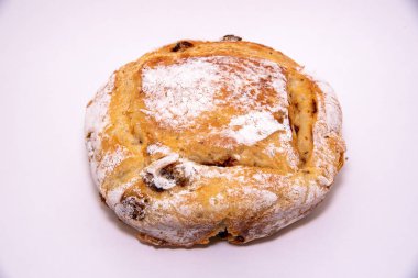 Tomato bread on a white background