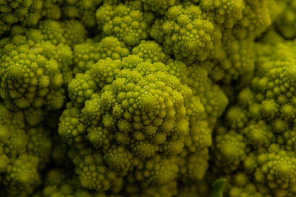 Detalhe de um brócolis Romanesco — Fotografia de Stock