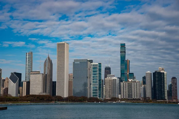 Chicago Şehir Merkezi Amerika Nın Kalabalık Üçüncü Şehri — Stok fotoğraf