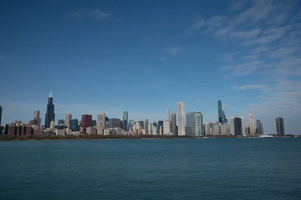 Chicago Şehir Merkezi Amerika Nın Kalabalık Üçüncü Şehri — Stok fotoğraf