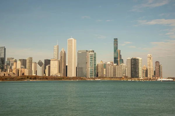 Downtown Utsikt Över Chicago Den Tredje Mest Befolkade Staden Usa — Stockfoto