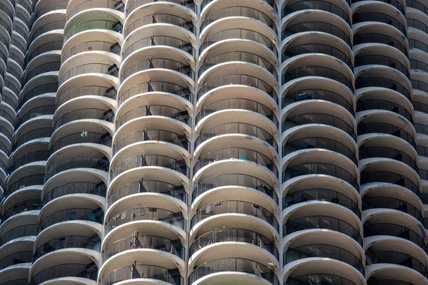 Chicago Conhecida Por Seus Arranha Céus Entre Quais Marina City — Fotografia de Stock