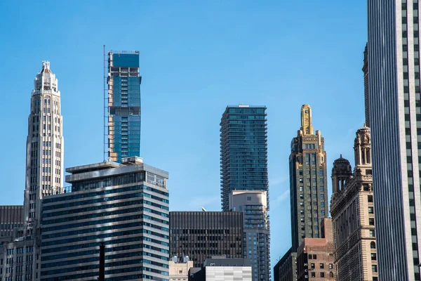 Chicago Gökdelenleriyle Ünlüdür Bazıları Resimde Görülebilir — Stok fotoğraf