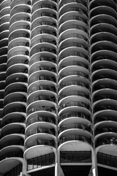 Chicago Ist Für Seine Wolkenkratzer Bekannt Unter Denen Marina City Stockbild