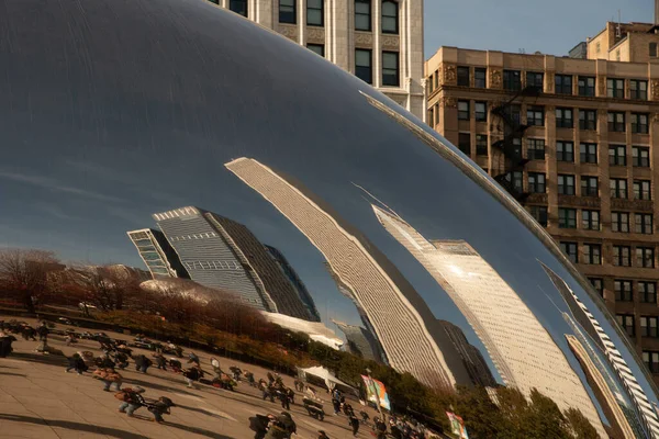 Chicago Estados Unidos Noviembre 2019 Cloud Gate También Conocida Como — Foto de Stock