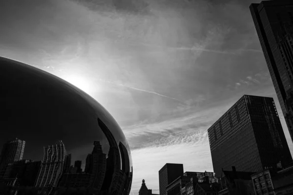 Chicago Usa Listopadu 2019 Cloud Gate Aka Bean Jedna Hlavních — Stock fotografie