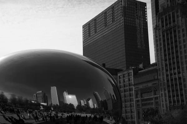 Chicago Usa November 2019 Cloud Gate Alias Bean Största Attraktionerna — Stockfoto