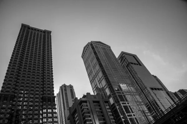 Chicago Usa November 2019 West Waker Många Kända Skyskraporna Chicago — Stockfoto