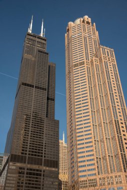 Chicago, IL, ABD - 9 Kasım 2019 - Willis kulesi, Chicago şehrinin en ikonik gökdeleni (IL, ABD)
