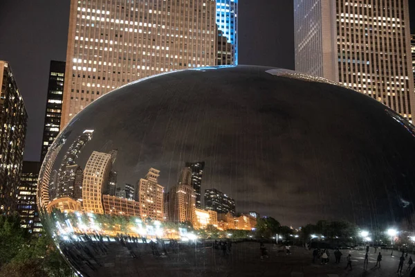 Chicago Usa November 9Th 2019 시카고의 관광지중 클라우드 게이트 Bean — 스톡 사진
