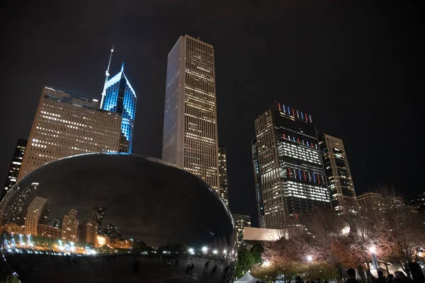 Chicago Usa November 9Th 2019 시카고의 관광지중 클라우드 게이트 Bean — 스톡 사진
